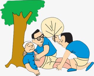 中暑卡通图片免抠