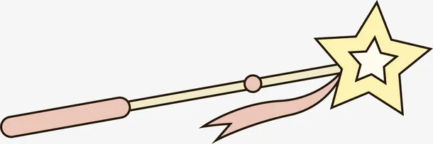 仙女棒矢量卡通扁平风格免抠