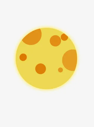 可爱插画风月亮免抠