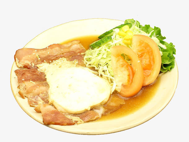 培根鸡蛋免抠