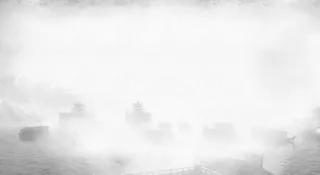 中国风灰色海上船只免抠