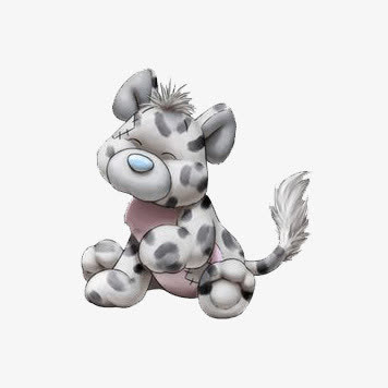 卡通毛绒玩具奶牛免抠