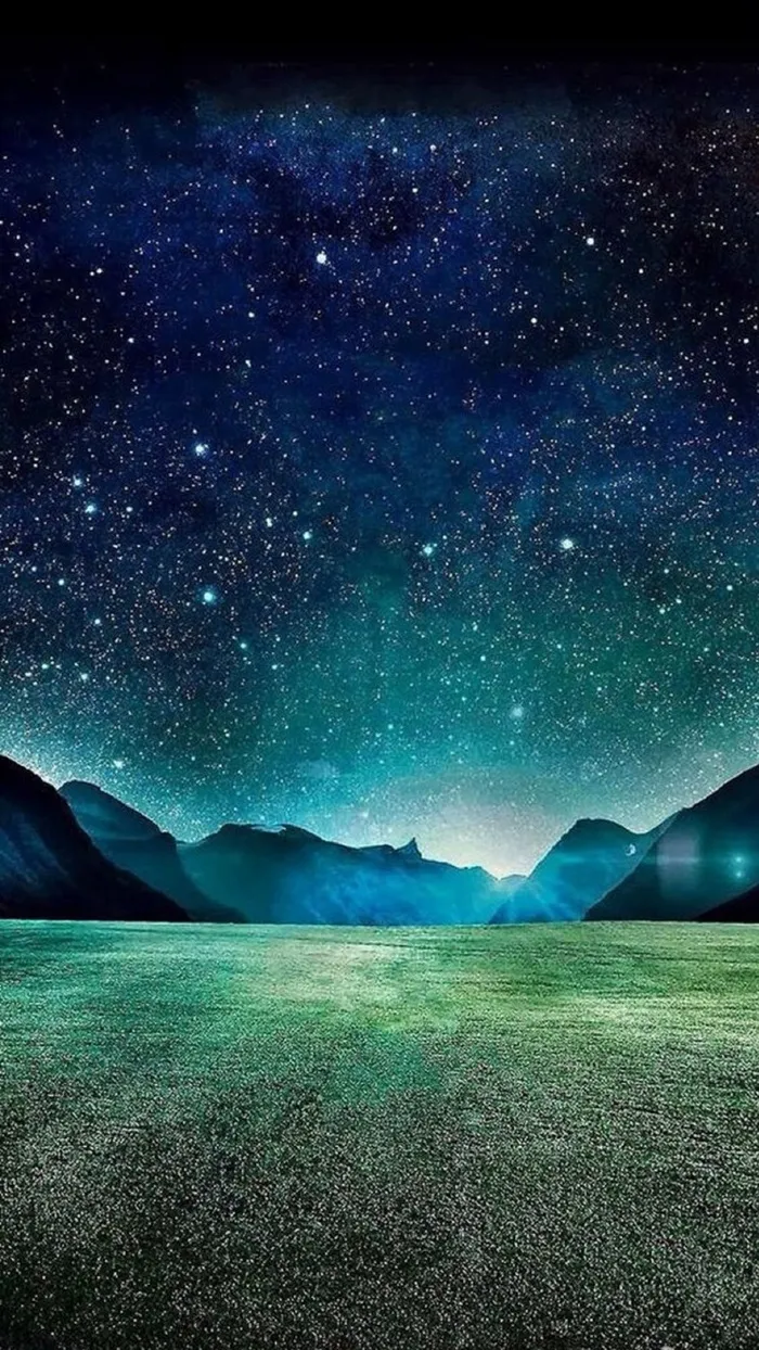 星空下的山背景H5高清