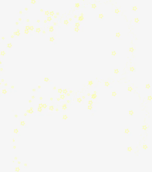 春天漂浮黄色星光免抠