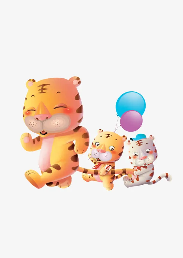 三只小老虎免抠