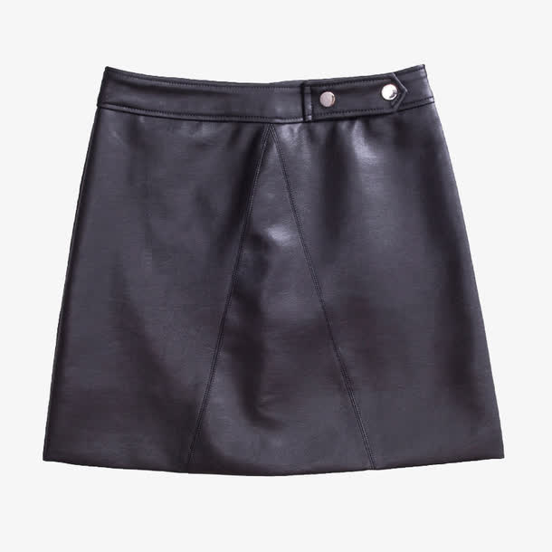 2颗纽扣短裙免抠