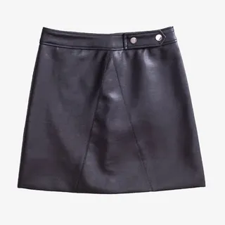 2颗纽扣短裙免抠