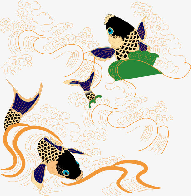 手绘图案矢量图免抠