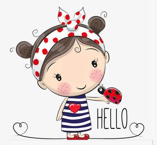 卡通小女孩免抠