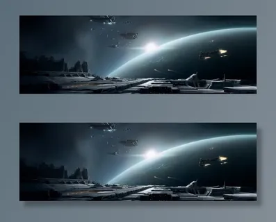 科幻太空大气设计banner背景免抠