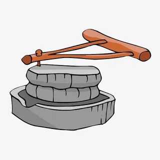 木质拉杆磨盘免抠