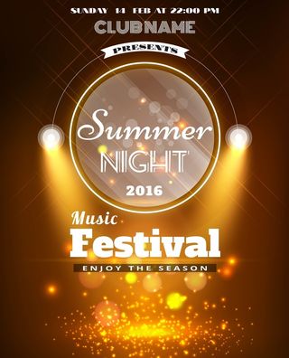 夏季音乐节海报高清