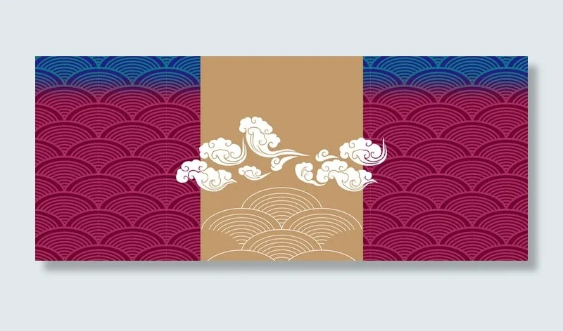 中国风云纹海水纹淘宝背景高清