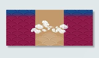 中国风云纹海水纹淘宝背景高清