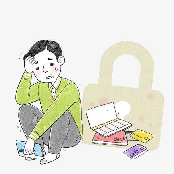 卡通矢量没有钱的人免抠