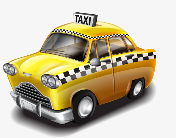 卡通出租车免抠