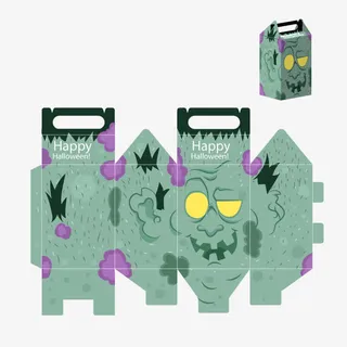 万圣节科学怪人包装盒免抠