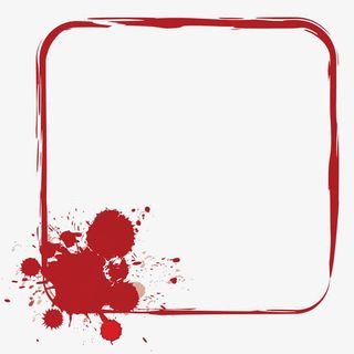 红色画框免抠