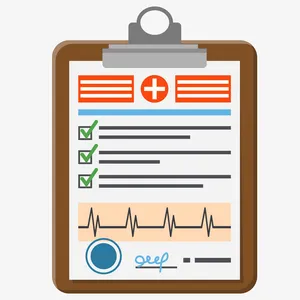 一份手绘的身体报告免抠