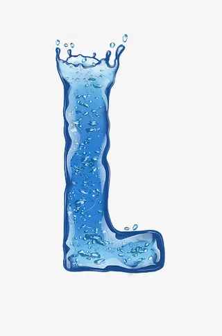 水花溅落字母i免抠