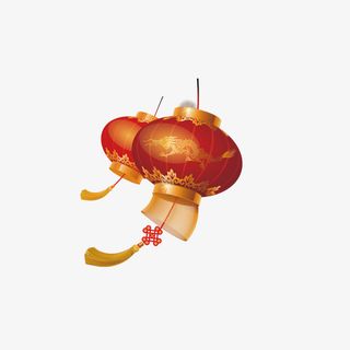 漂浮的龙图灯笼简图免抠