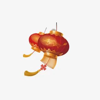 漂浮的龙图灯笼简图免抠