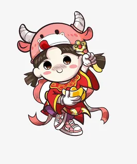 牛年卡通牛女免抠