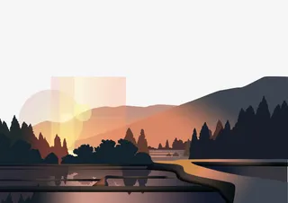 度假区矢量图免抠