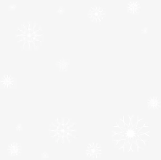 白色漂浮雪花免抠