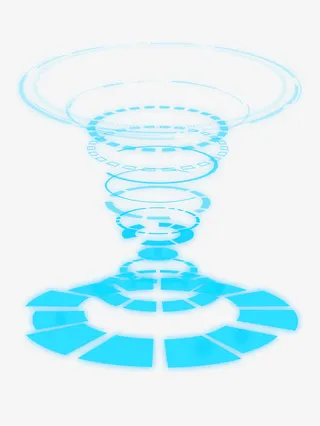 蓝色圆环环环免抠