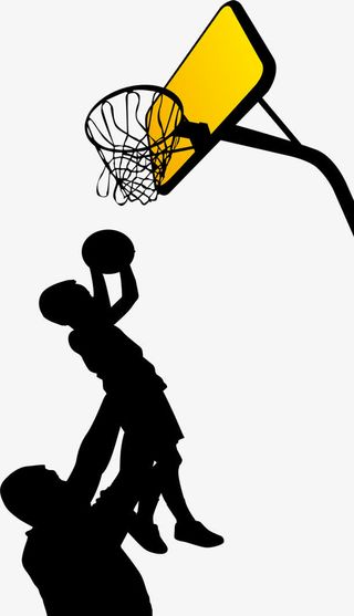 手绘托子投篮免抠