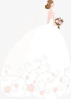 穿婚纱的女孩免抠