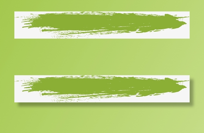 矢量绿色动感墨迹笔刷图免抠