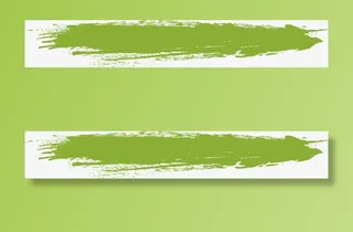 矢量绿色动感墨迹笔刷图免抠