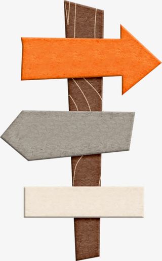 卡通箭头促销标签免抠