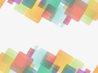 彩色叠加透明方块免抠