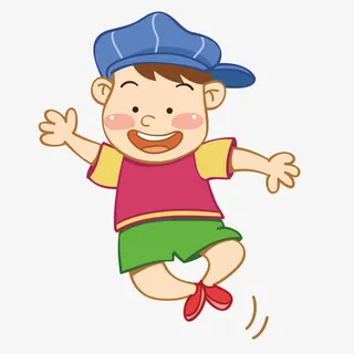 男孩在打招呼免抠