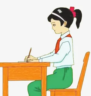 正确写作姿势免抠