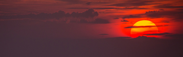 红色唯美夕阳banner背景高清