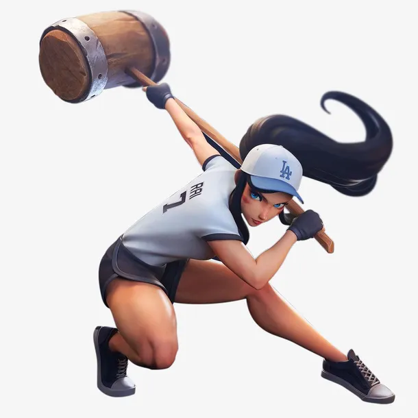 C4D运动人物打球少女免抠