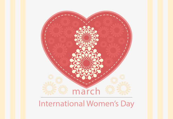 几何拼图三八节免抠