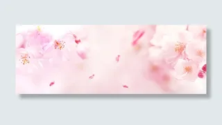 梦幻粉色花朵背景免抠