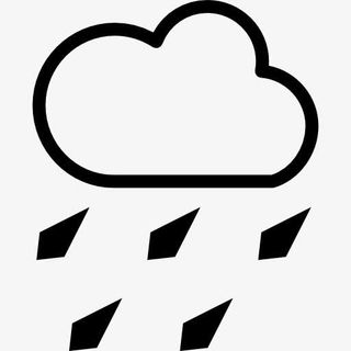 冰雹云的轮廓晶体滴落的图标免抠