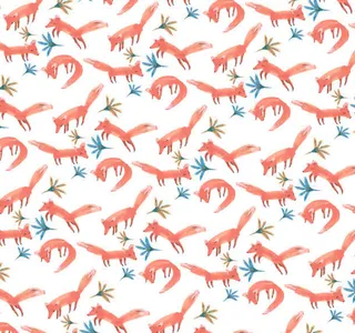 手绘红色狐狸图标免抠