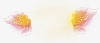 中秋节粉黄色渐变花朵免抠