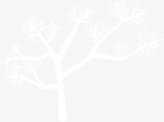 白色朦胧创意树枝设计免抠
