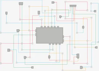 彩色电路结构图免抠