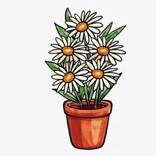 盆栽鲜花PNG下载免抠