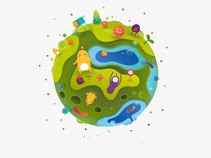 扁平化卡通外星免抠