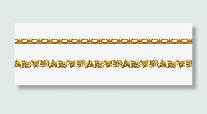 矢量金色花边免抠